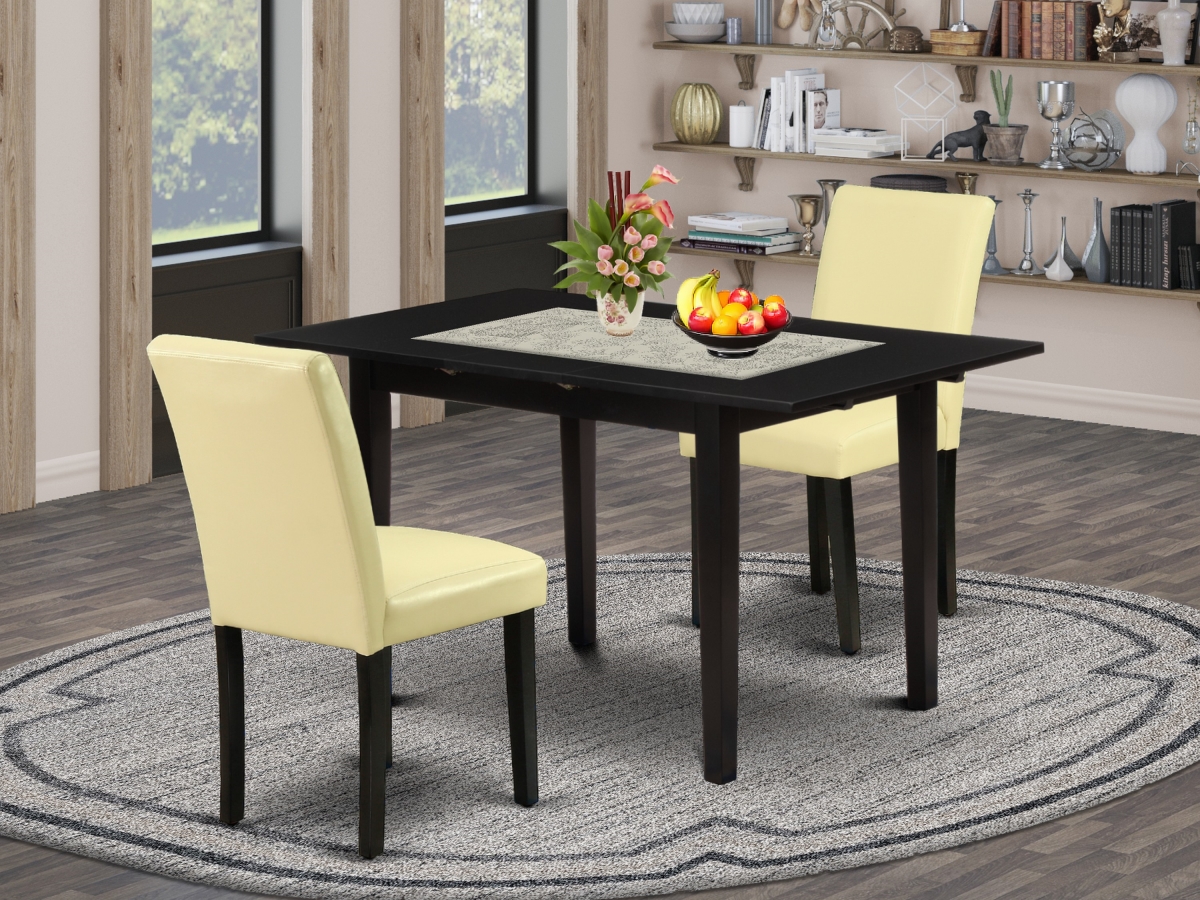 3 Piece Norfolk Wood Dinette Set - Black