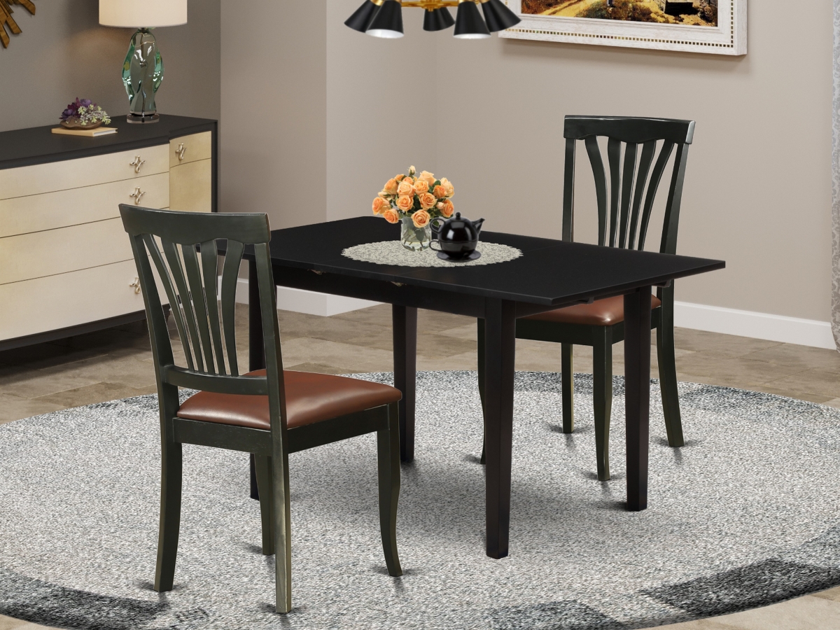 3 Piece Norfolk Dining Set - Black