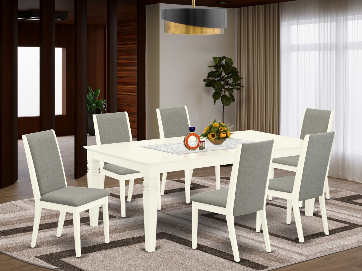 7 Piece Weston Dining Set - Linen White & Shitake