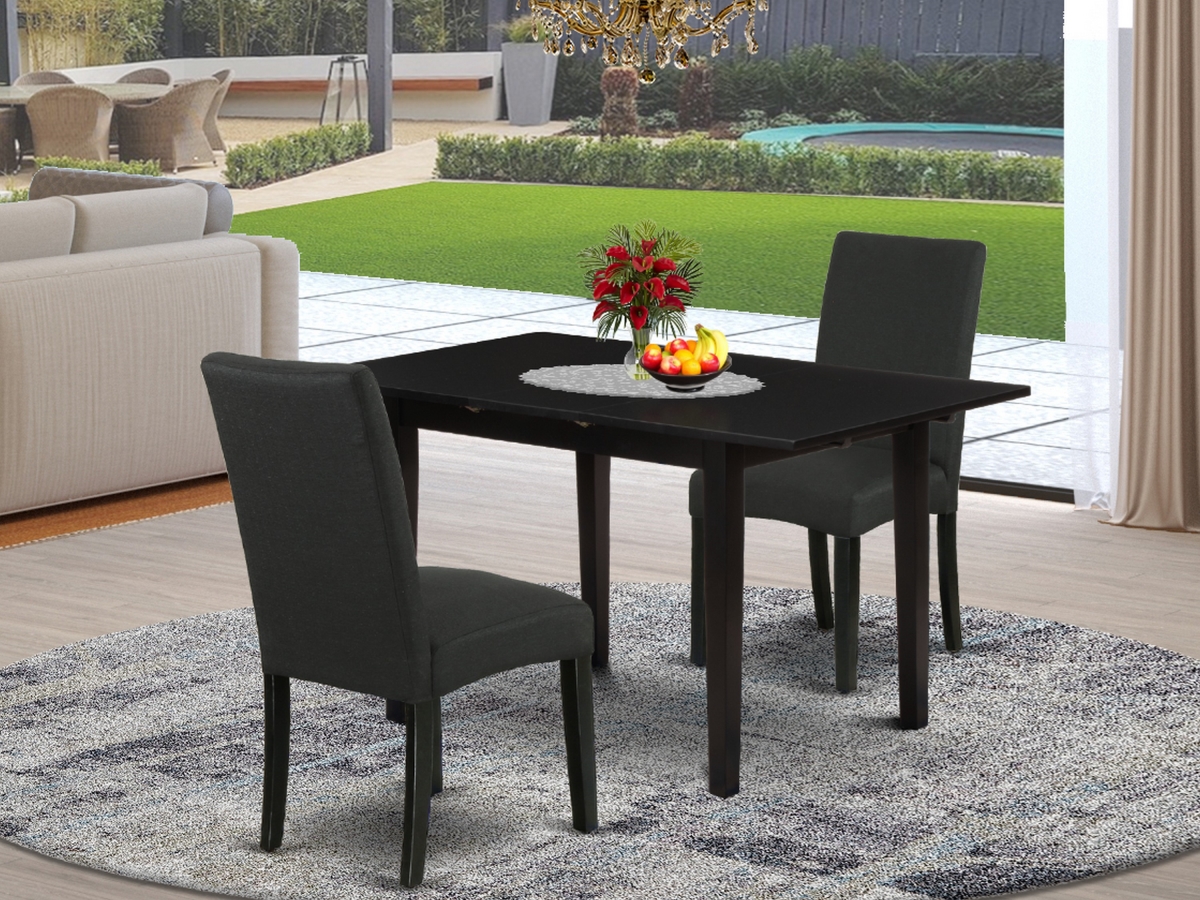 3 Piece Norfolk Dining Room Set - Black