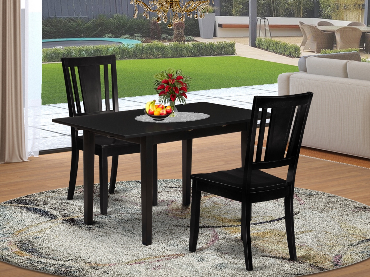 3 Piece Norfolk Kitchen Furniture Set - Black