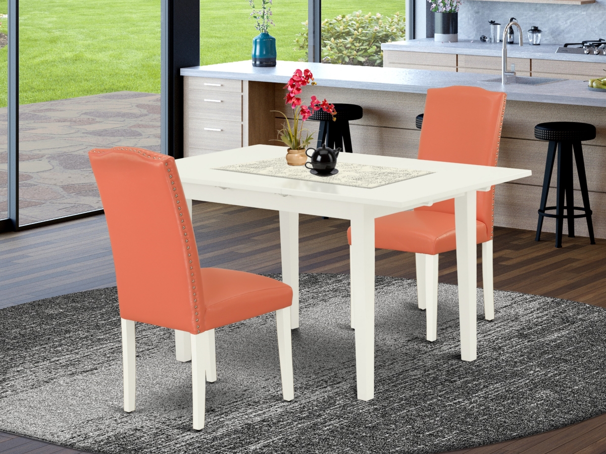 3 Piece Norfolk Rectangle Dinette Set - Linen White