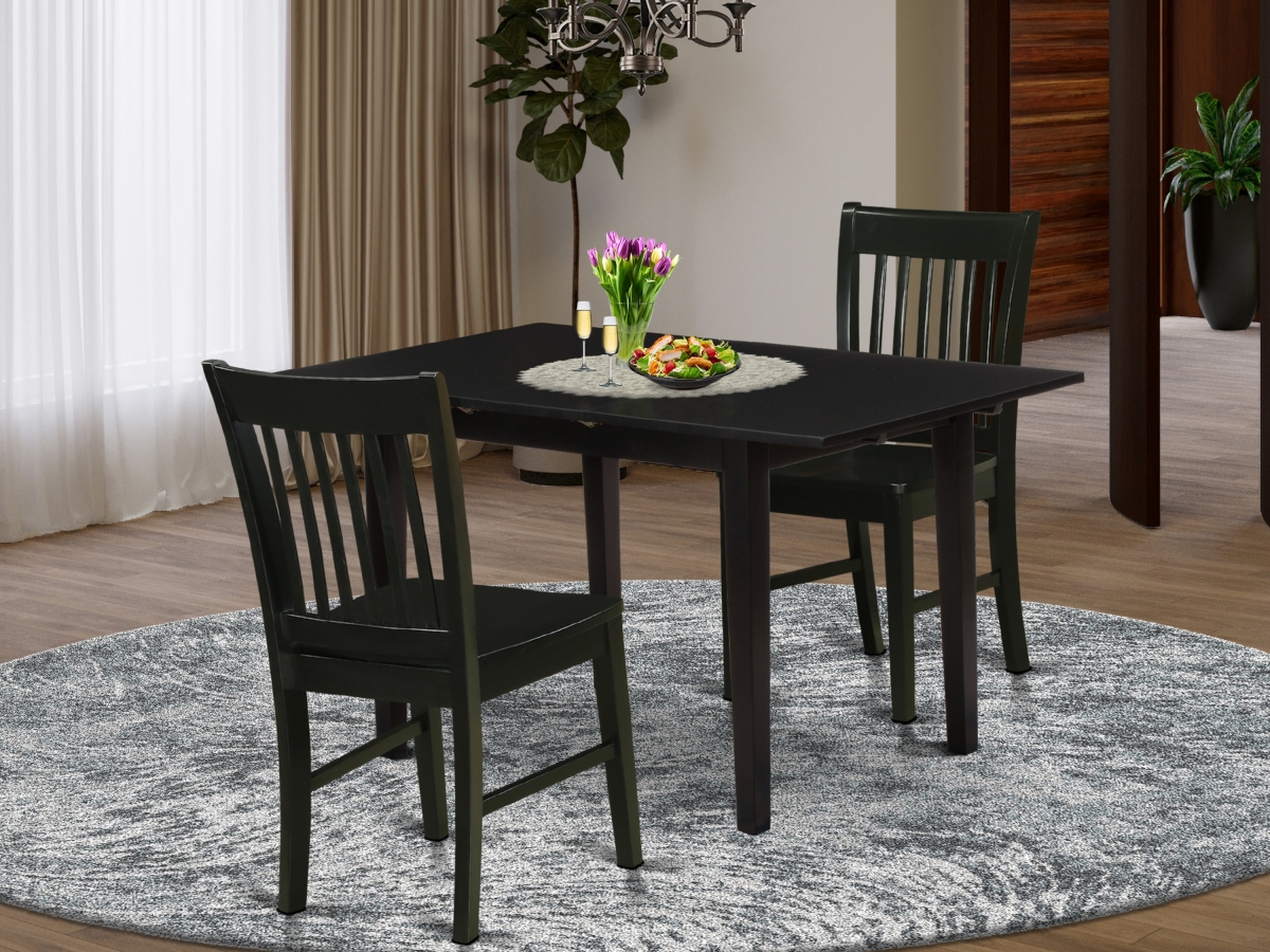 3 Piece Norfolk Dining Room Set - Black