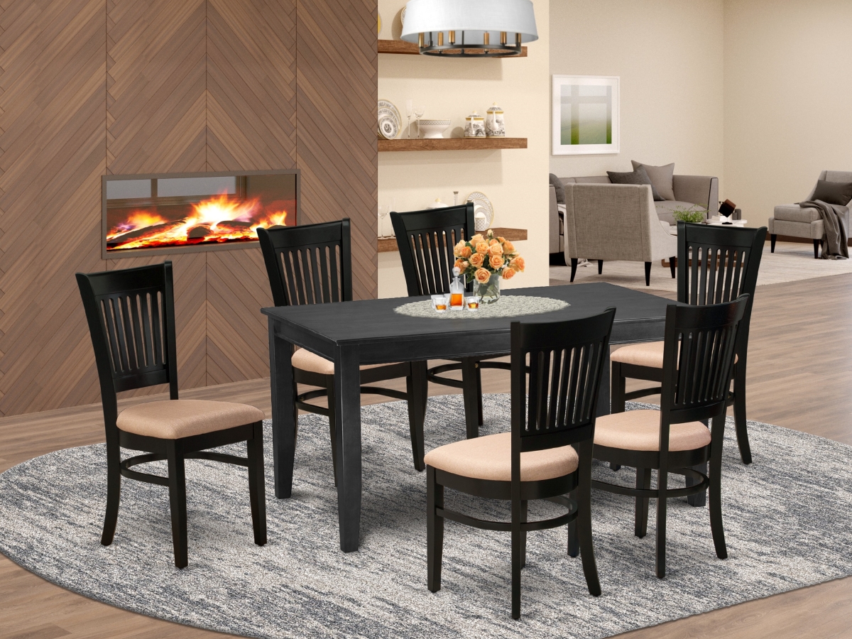 7 Piece Dudley Dining Room Table Set - Black