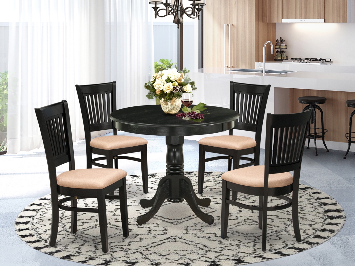 5 Piece Antique Dinette Room Set - Black