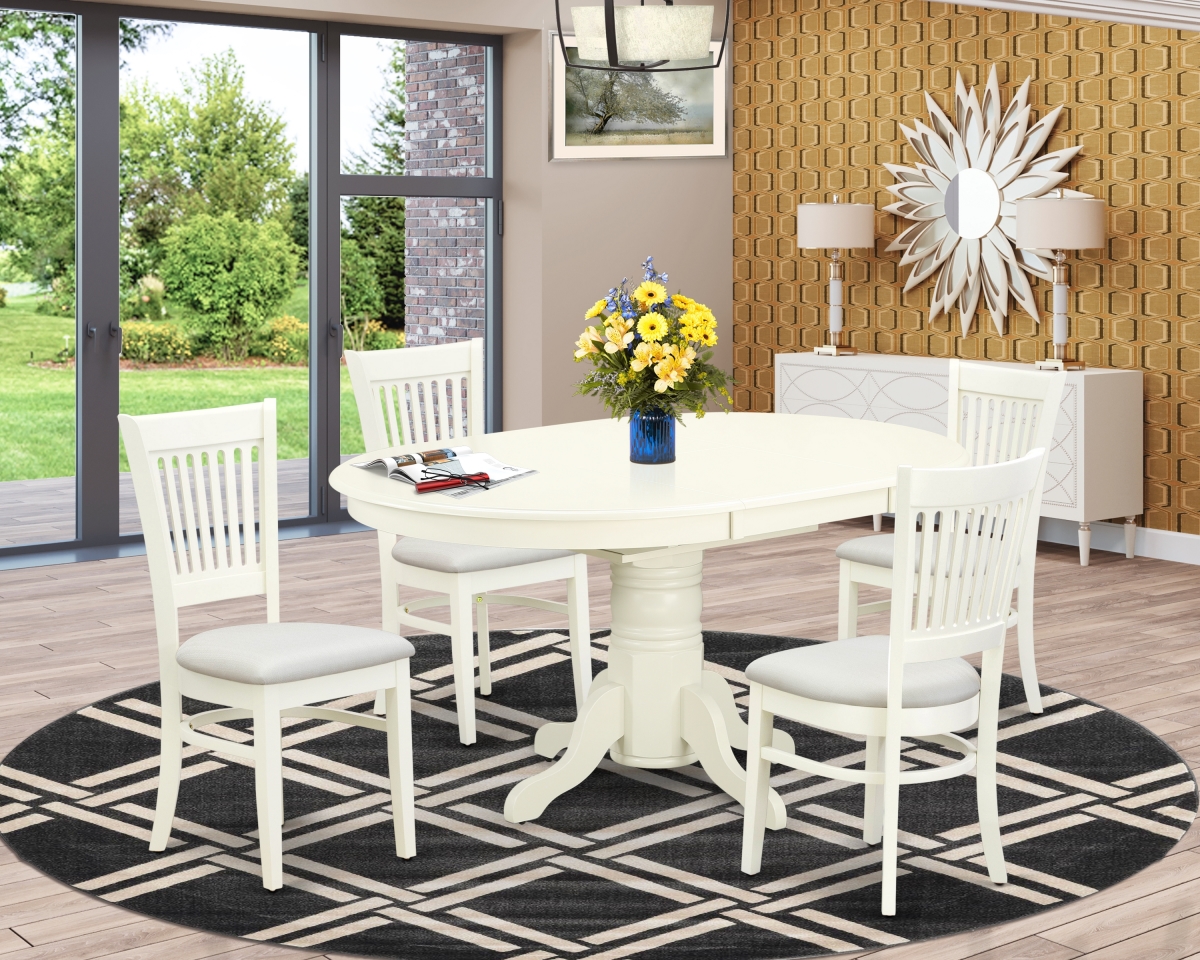 5 Piece Avon Dinette Room Set - Linen White