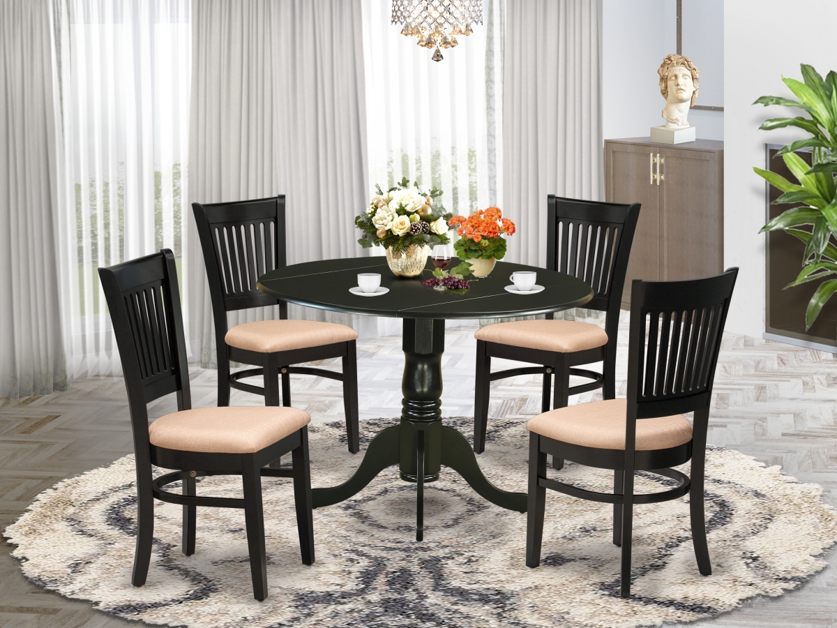 5 Piece Dublin Dining Room Table Set - Black