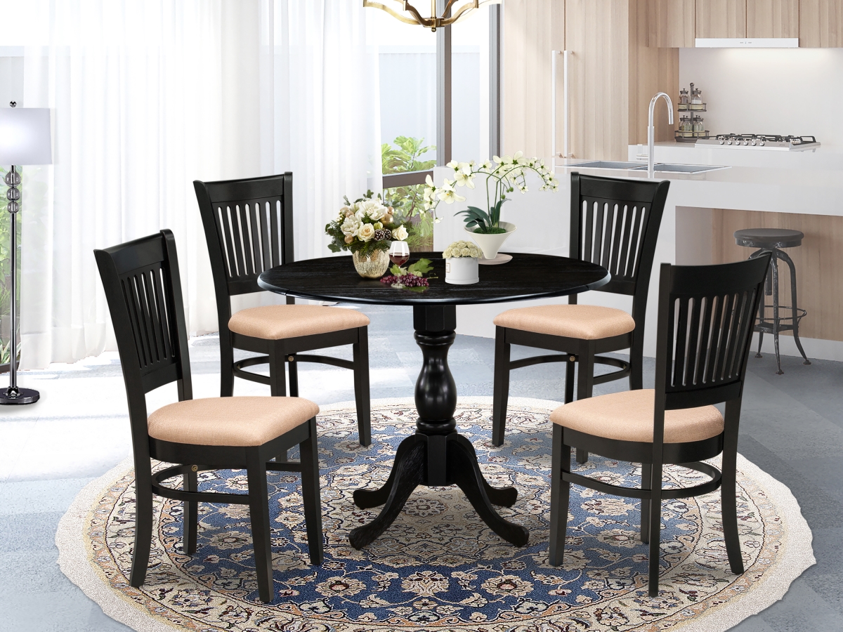 5 Piece Dublin Kitchen Dining Room Set - Black
