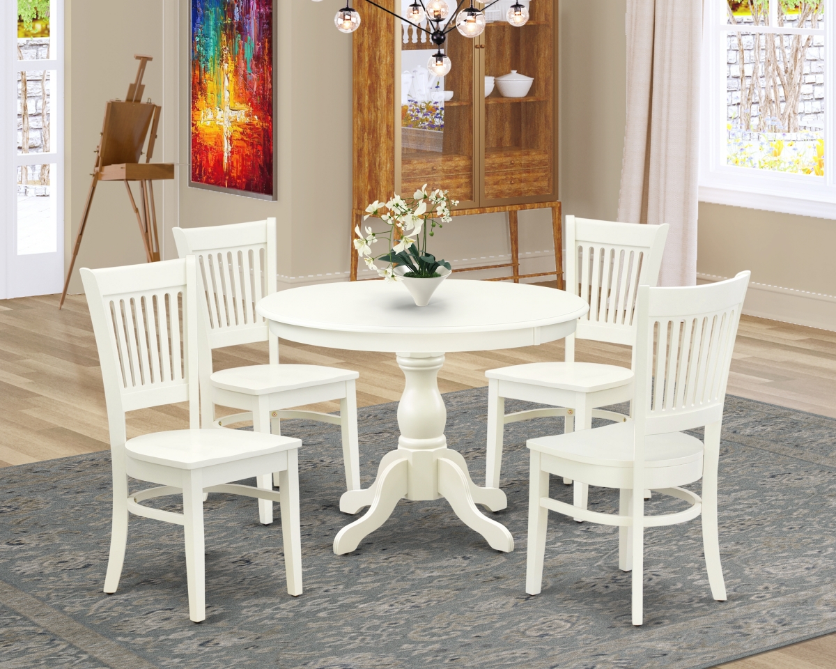 5 Piece Hartland Kitchen Table Set - Linen White