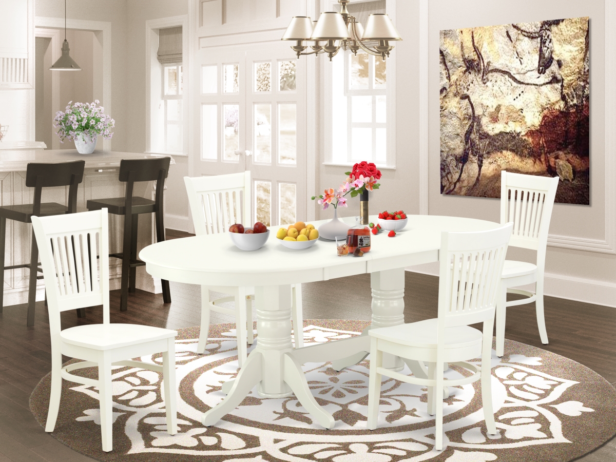 5 Piece Vancouver Dinette Set - Linen White