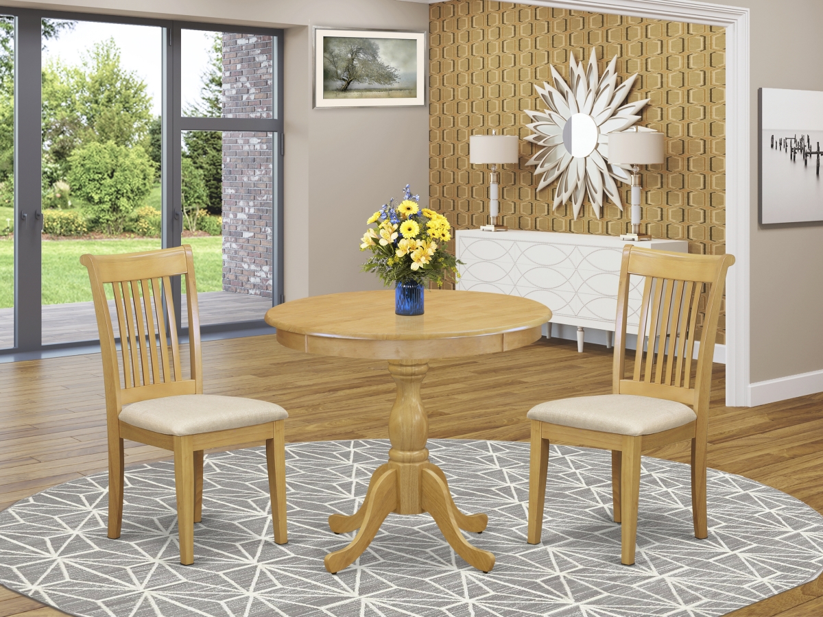3 Piece Antique Dining Set - Oak