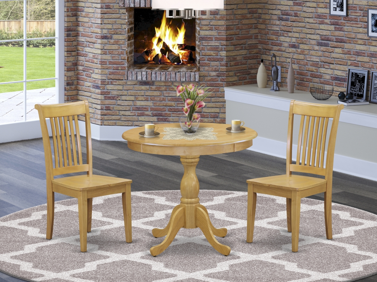 3 Piece Antique Dinette Set - Oak