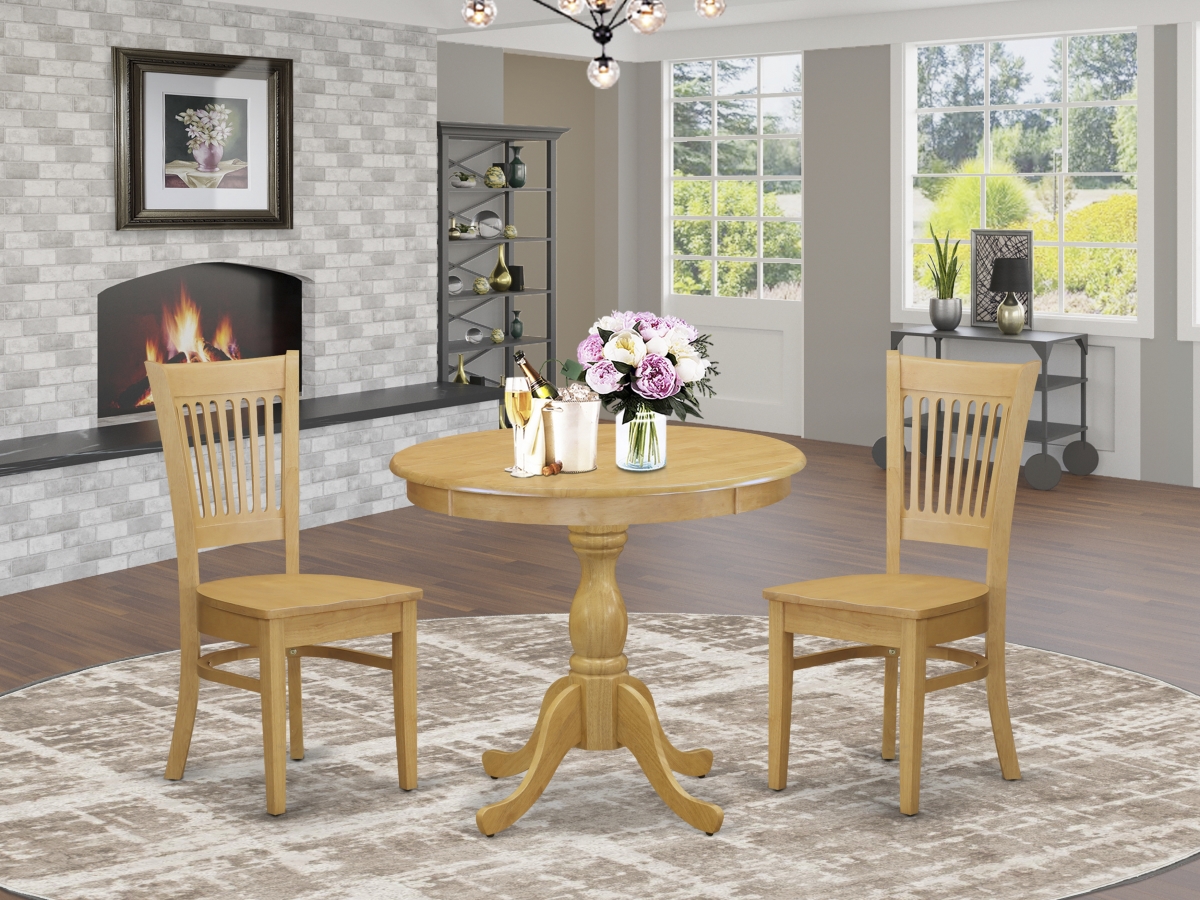 3 Piece Antique Dining Set - Oak