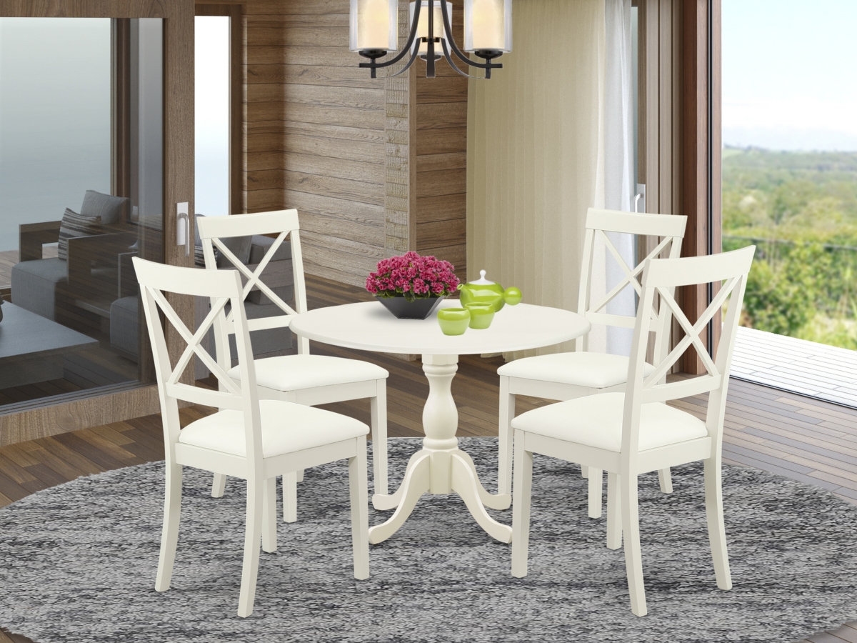 5 Piece Dublin Dining Room Set - Linen White