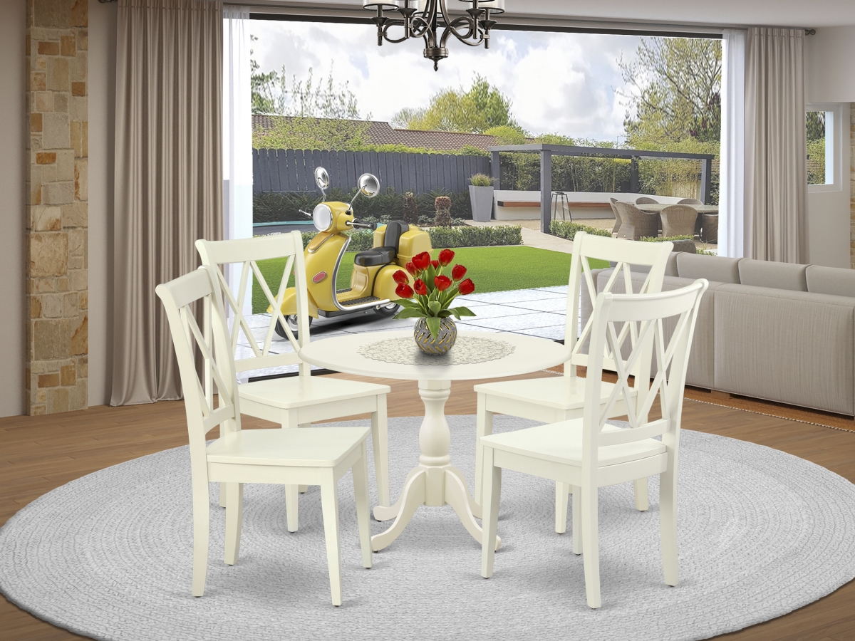 5 Piece Dublin Dinette Set - Linen White