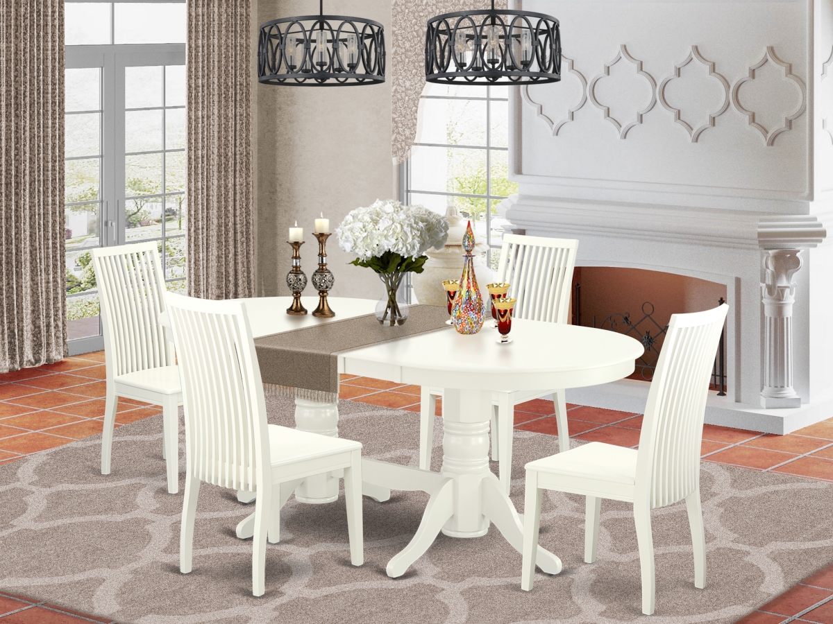 5 Piece Vancouver Dining-room Set - Linen White