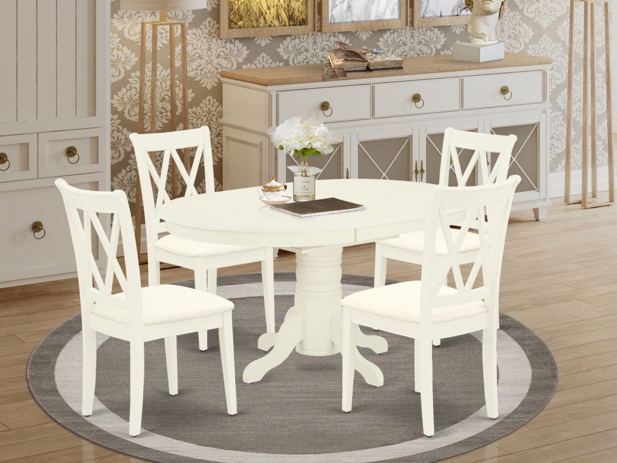 5 Piece Avon Dining Set - Linen White