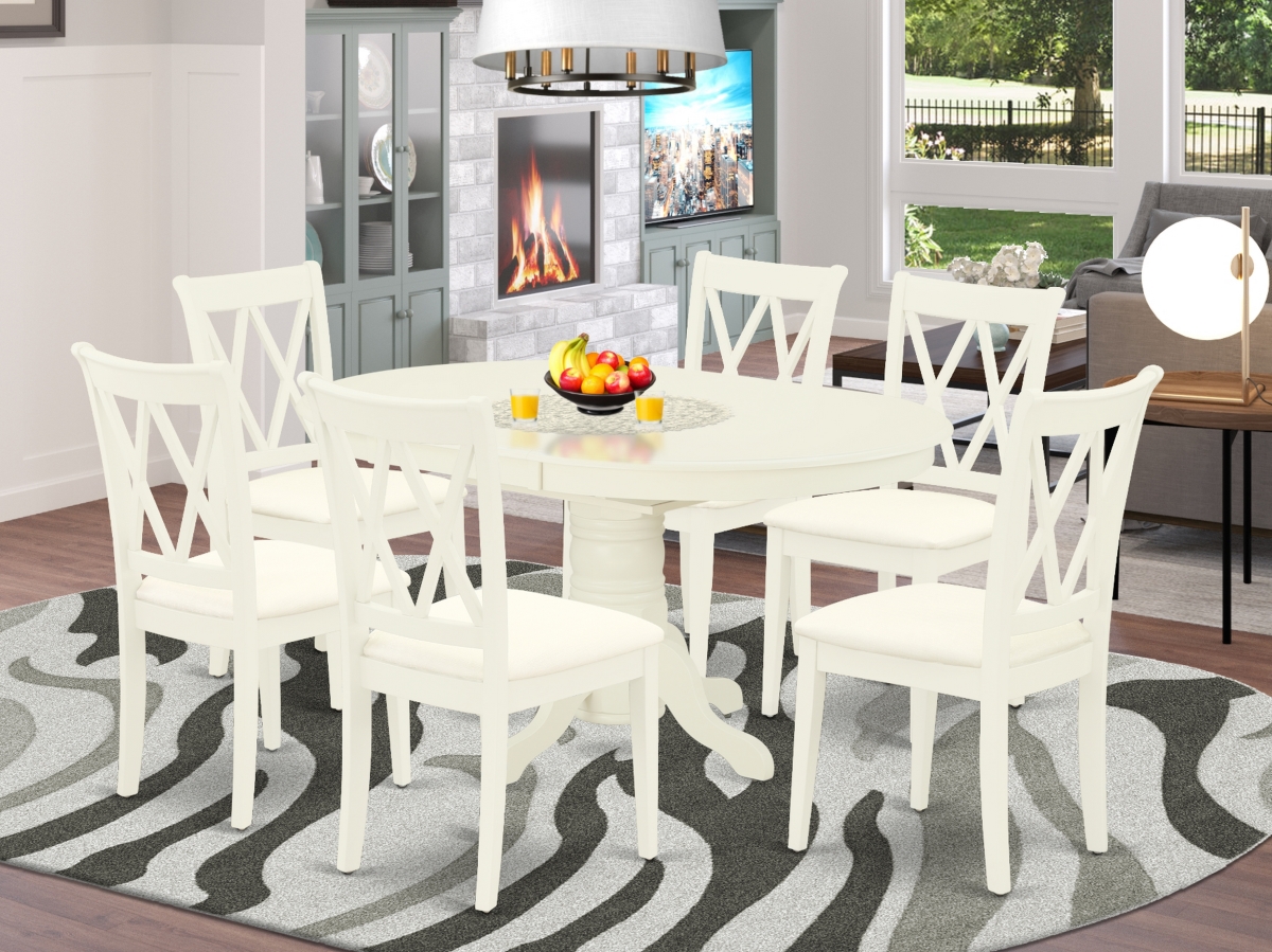 7 Piece Avon Dinette Set - Linen White