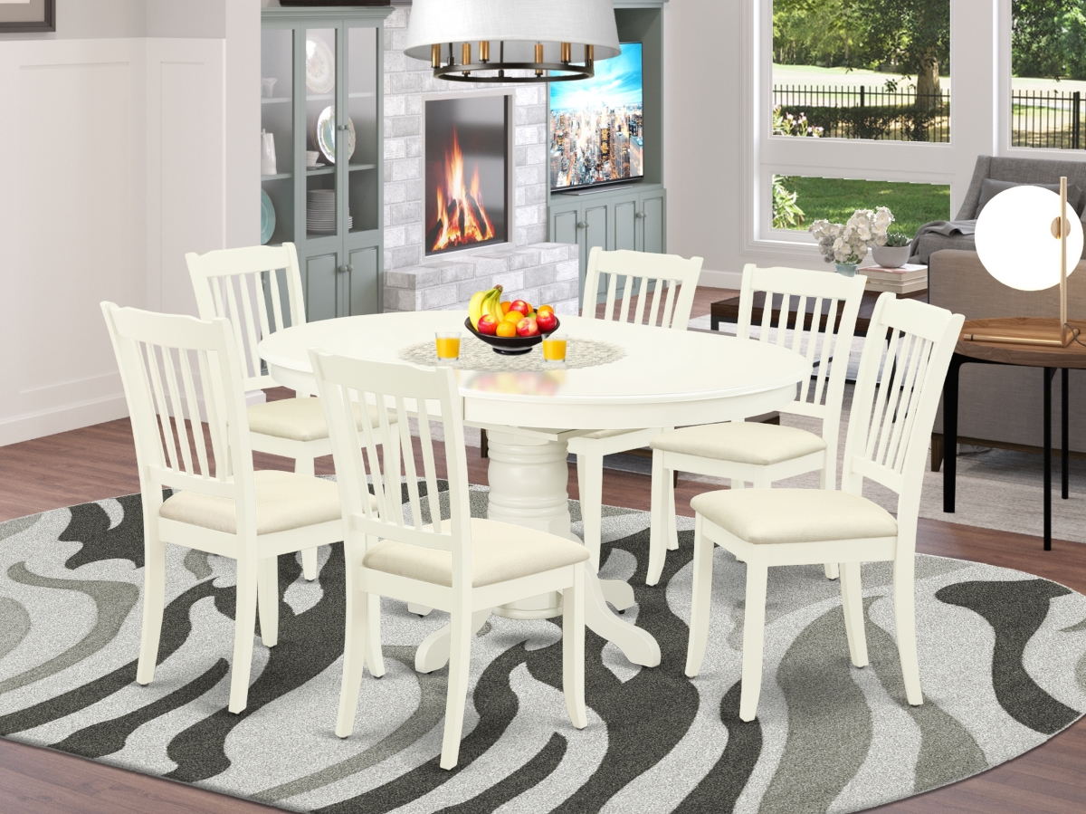7 Piece Avon Dinette Set - Linen White