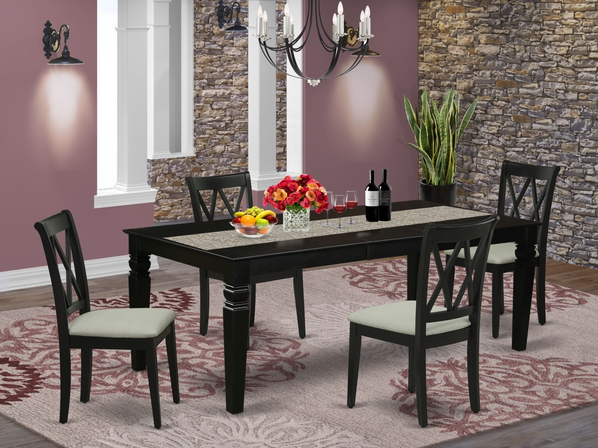 5 Piece Logan Dining Set - Black
