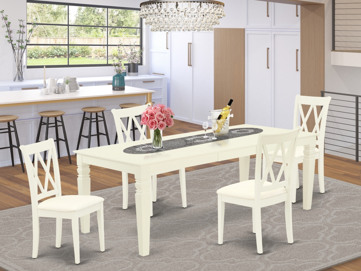 5 Piece Logan Dining Set - Linen White