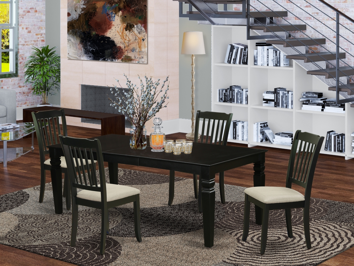 5 Piece Logan Dining Set - Black