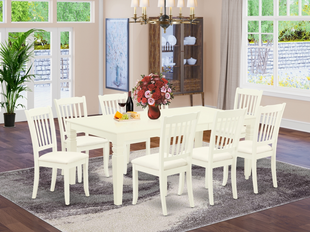 9 Piece Logan Dining Set - Linen White