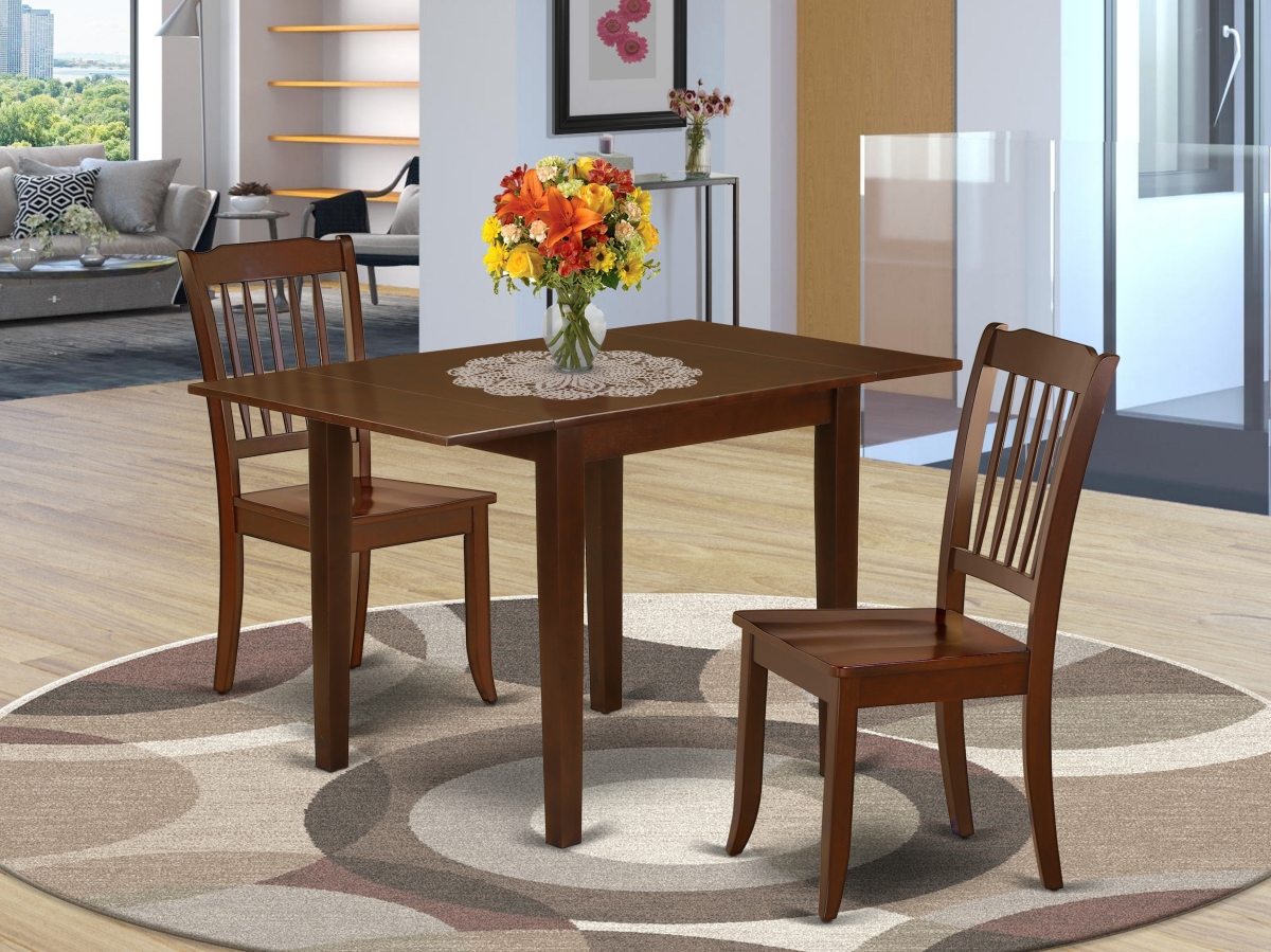 3 Piece Norden Dining Room Table Set - Mahogany