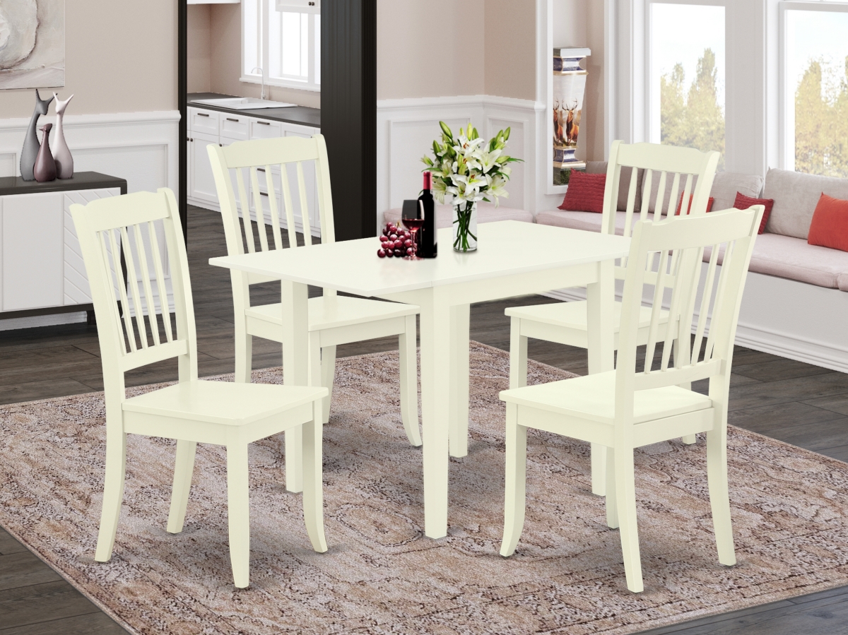 5 Piece Norden Kitchen Table Set - Linen White