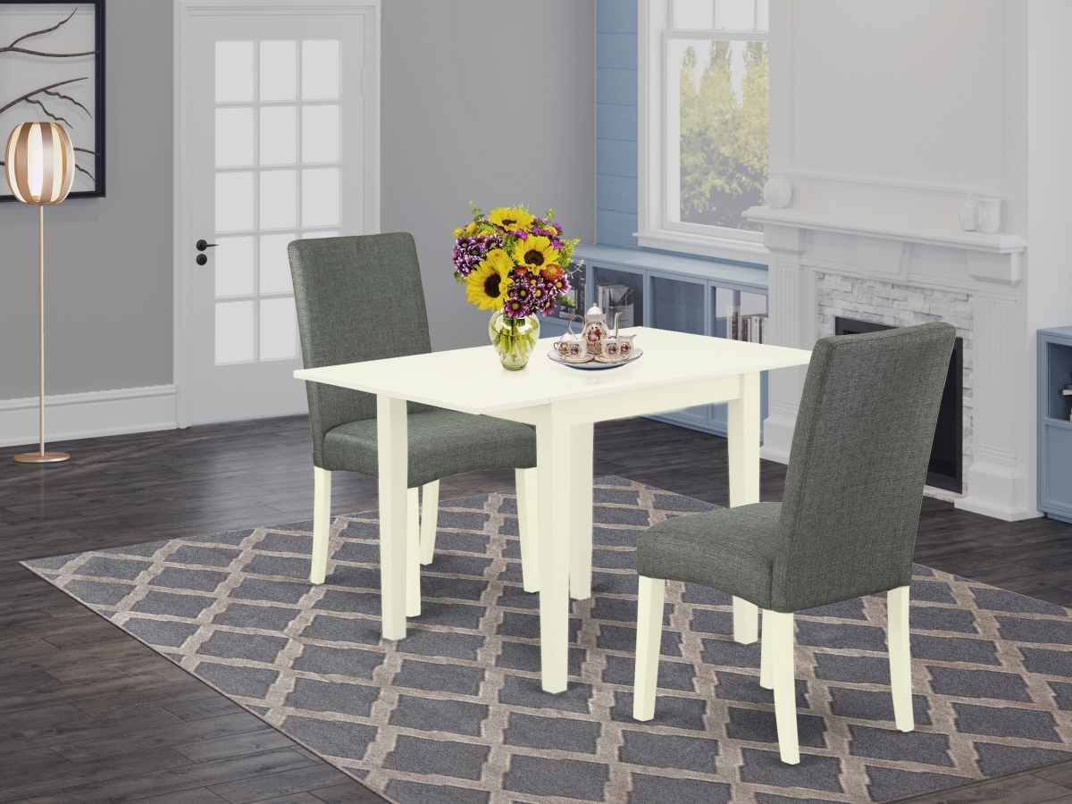 3 Piece Norden Dining Set - Gray & Linen White