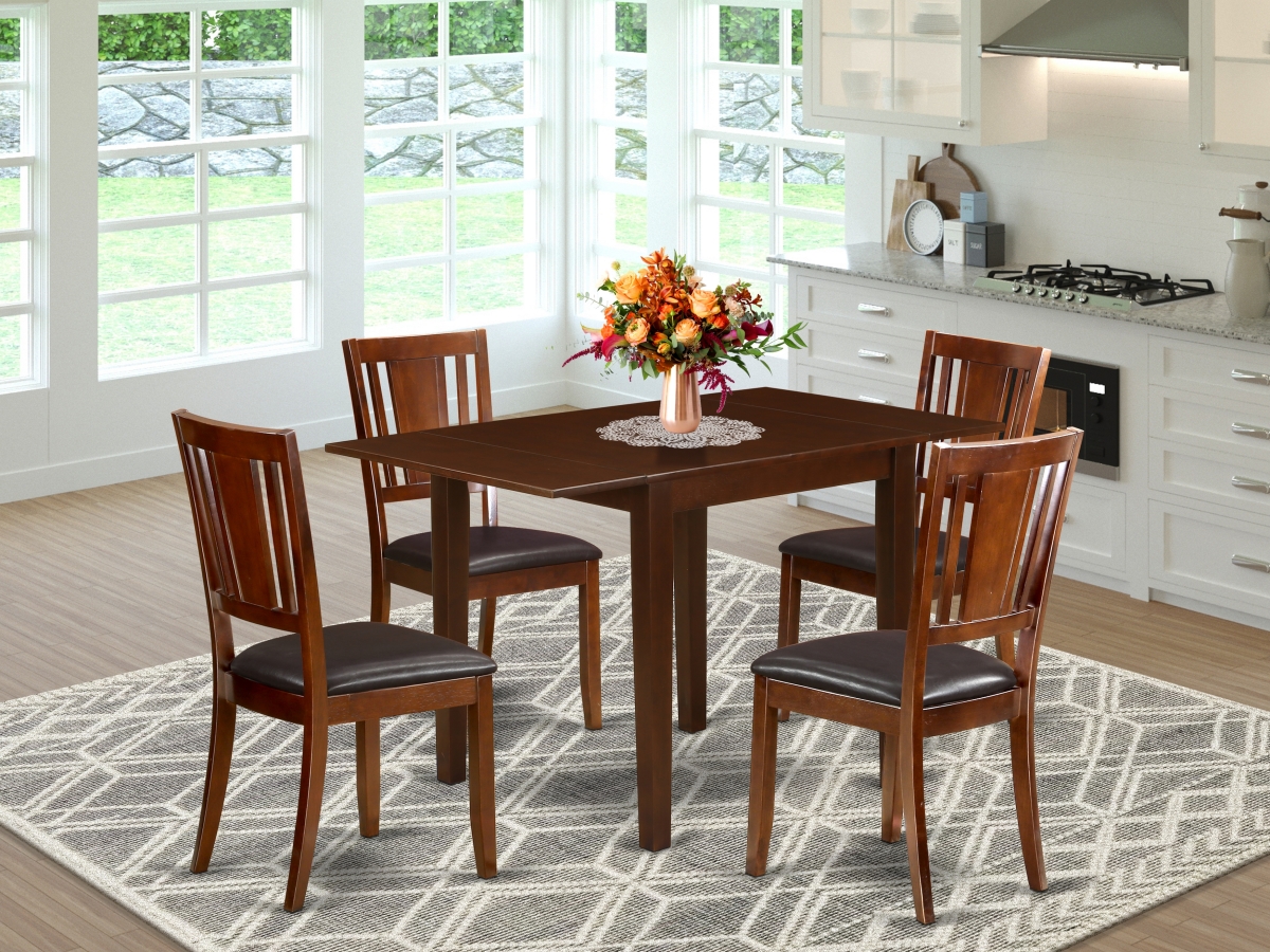 Norden Dining Room Table Set - Mahogany, Set of 5
