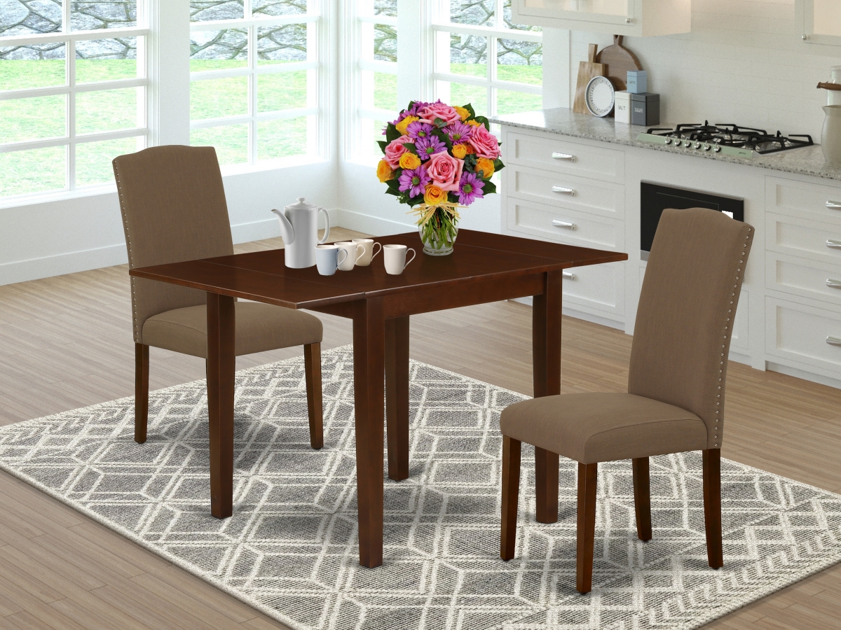 3 Piece Norden Dining Room Table Set - Coffee & Mahogany