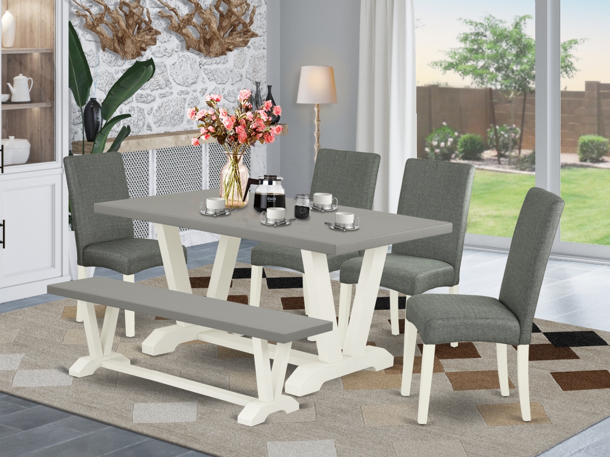 6 Piece V-Style Dinette Set - Gray & Cement
