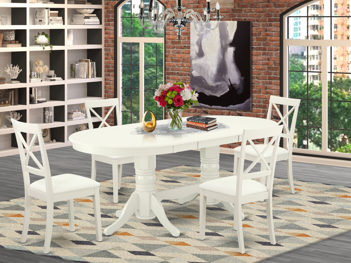 5 Piece Vancouver Kitchen Furniture Set - Linen White