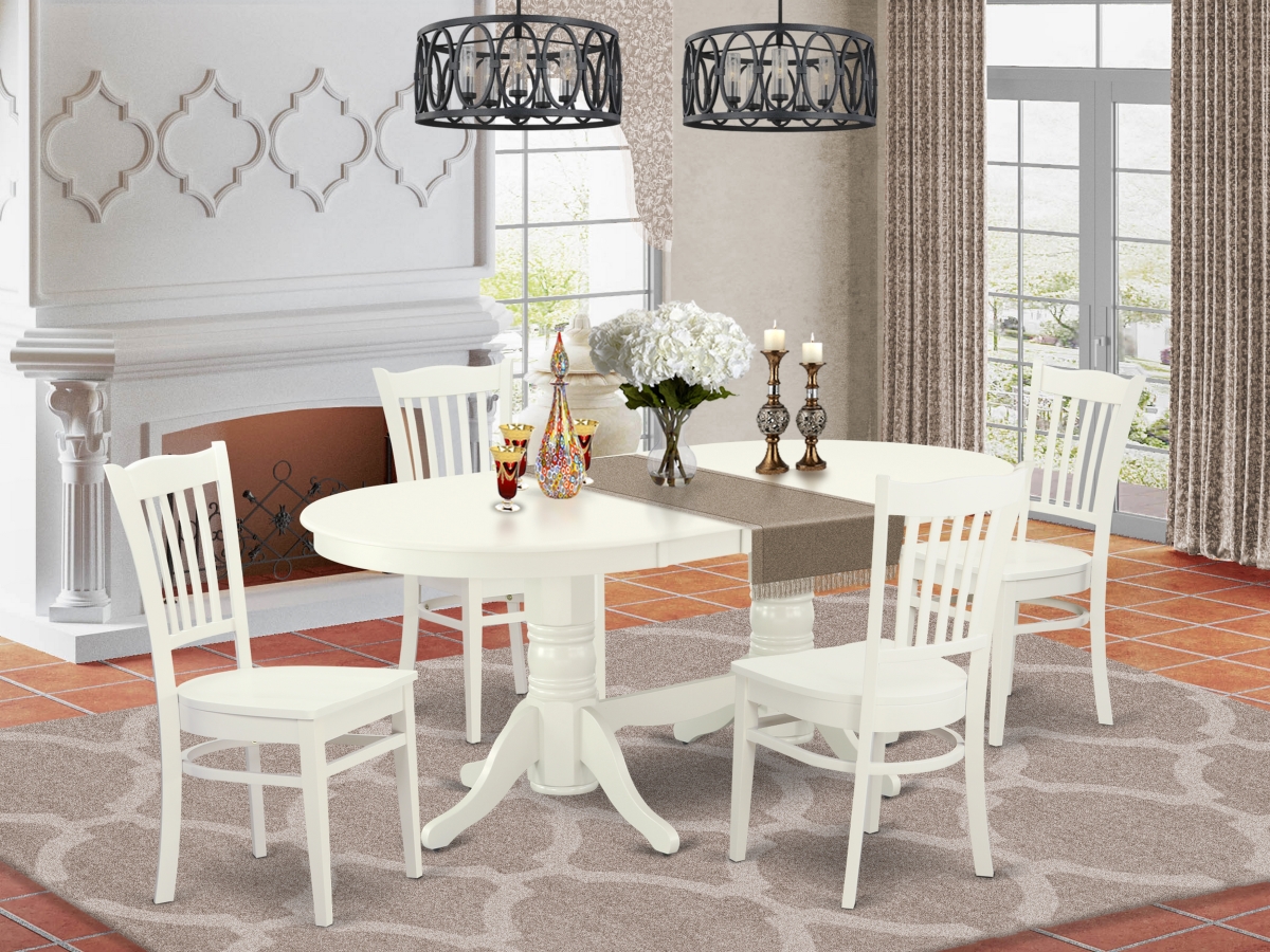 5 Piece Vancouver Dining-room Set - Linen White