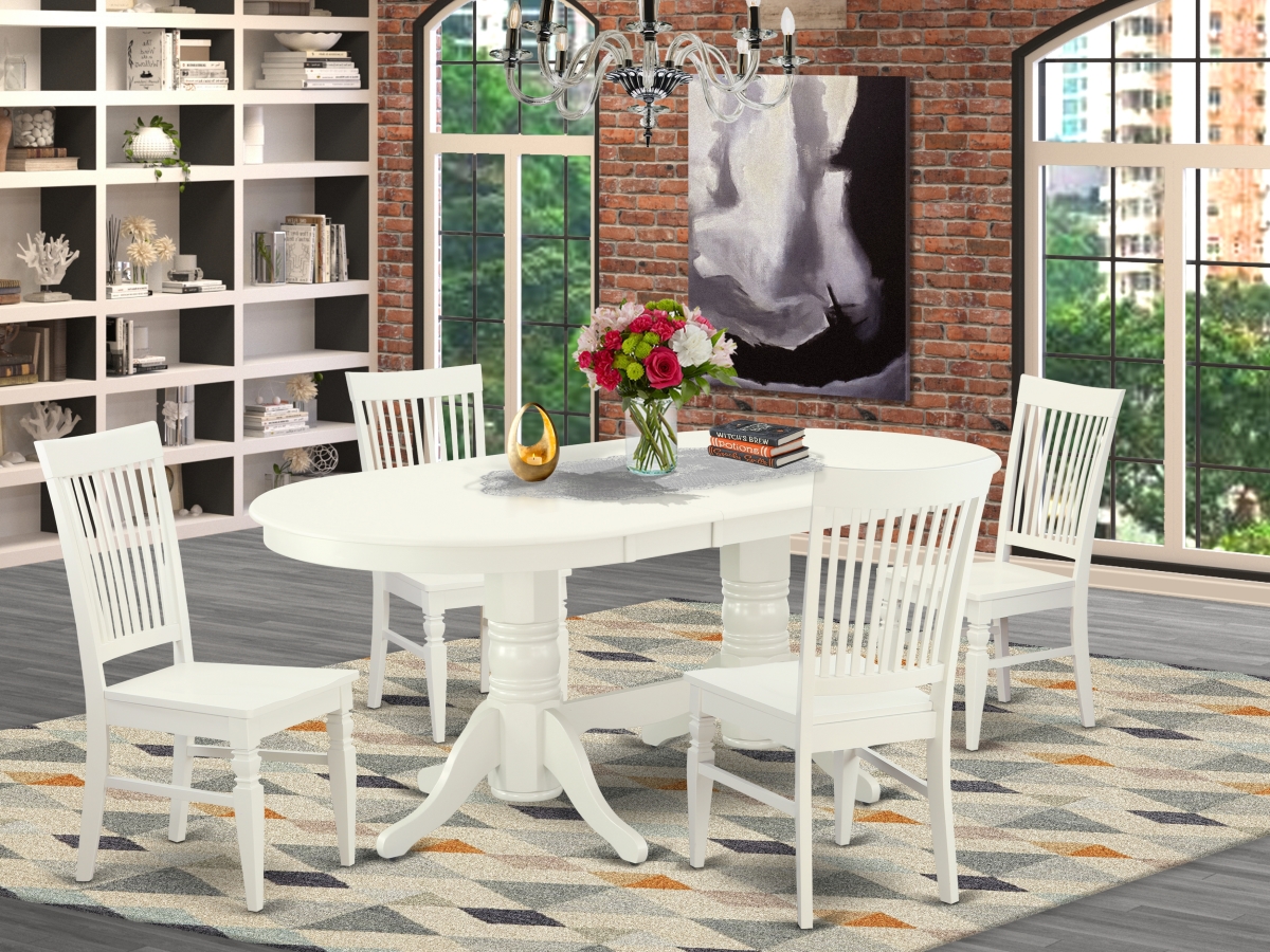 5 Piece Vancouver Dining-room Set - Linen White