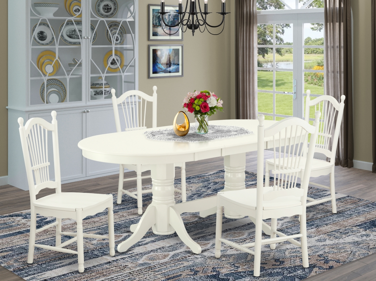 5 Piece Vancouver Kitchen Furniture Set - Linen White