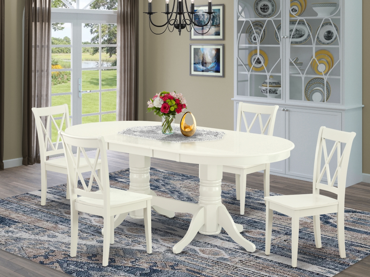 5 Piece Vancouver Kitchen Furniture Set - Linen White