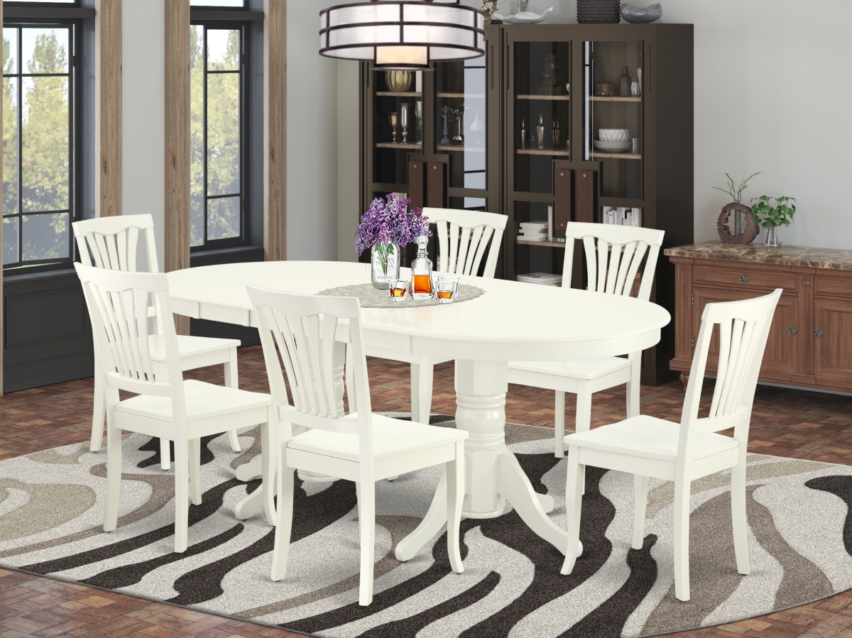 7 Piece Vancouver Dining-room Set - Linen White