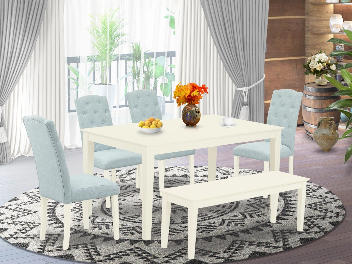 6 Piece Capri Dining Set - Linen White