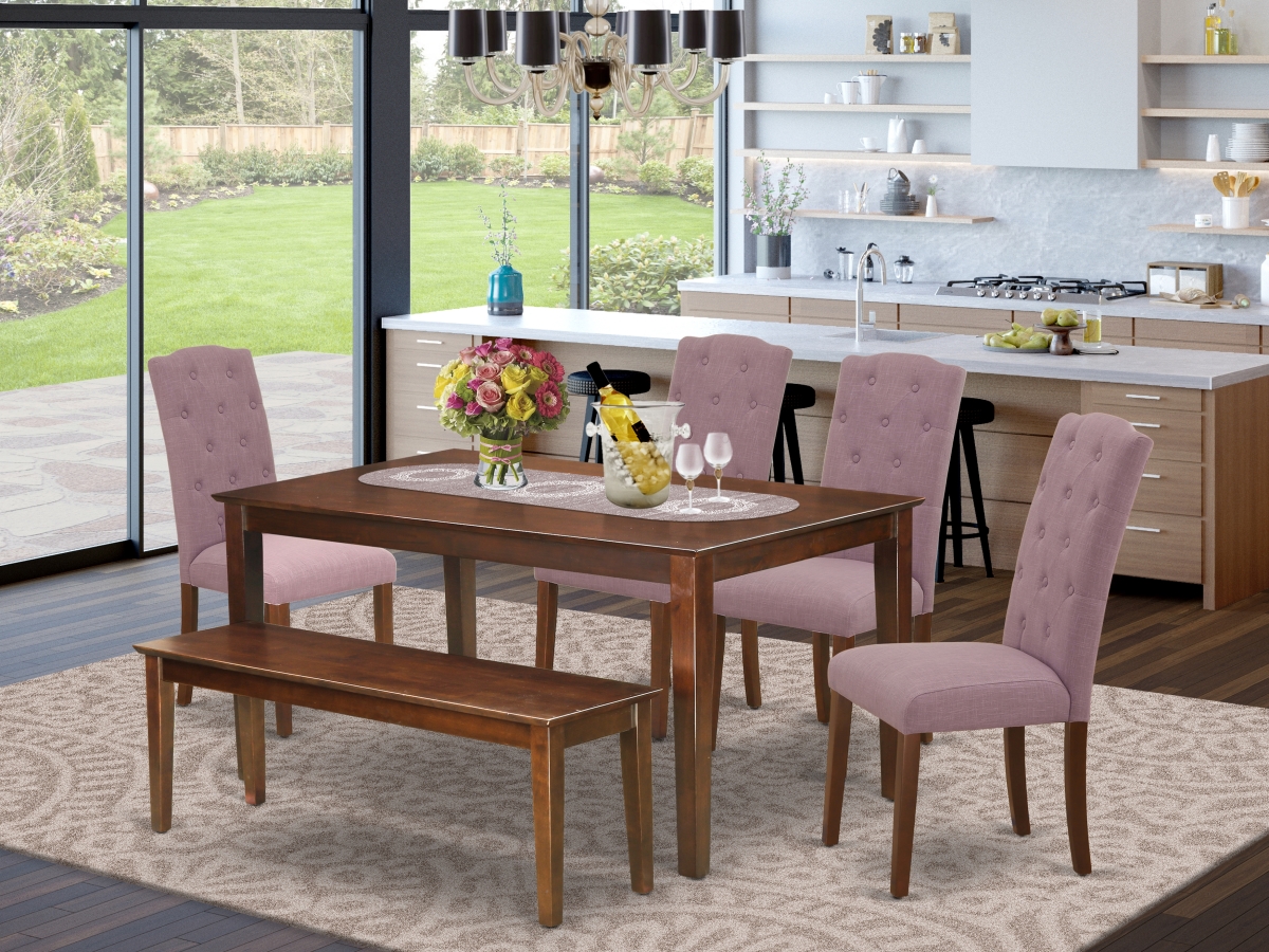 6 Piece Capri Dining Set - Mahogany