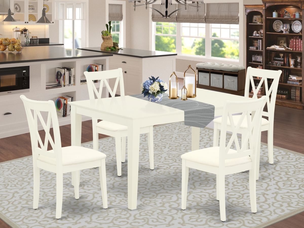 5 Piece Capri Dining Set - Linen White