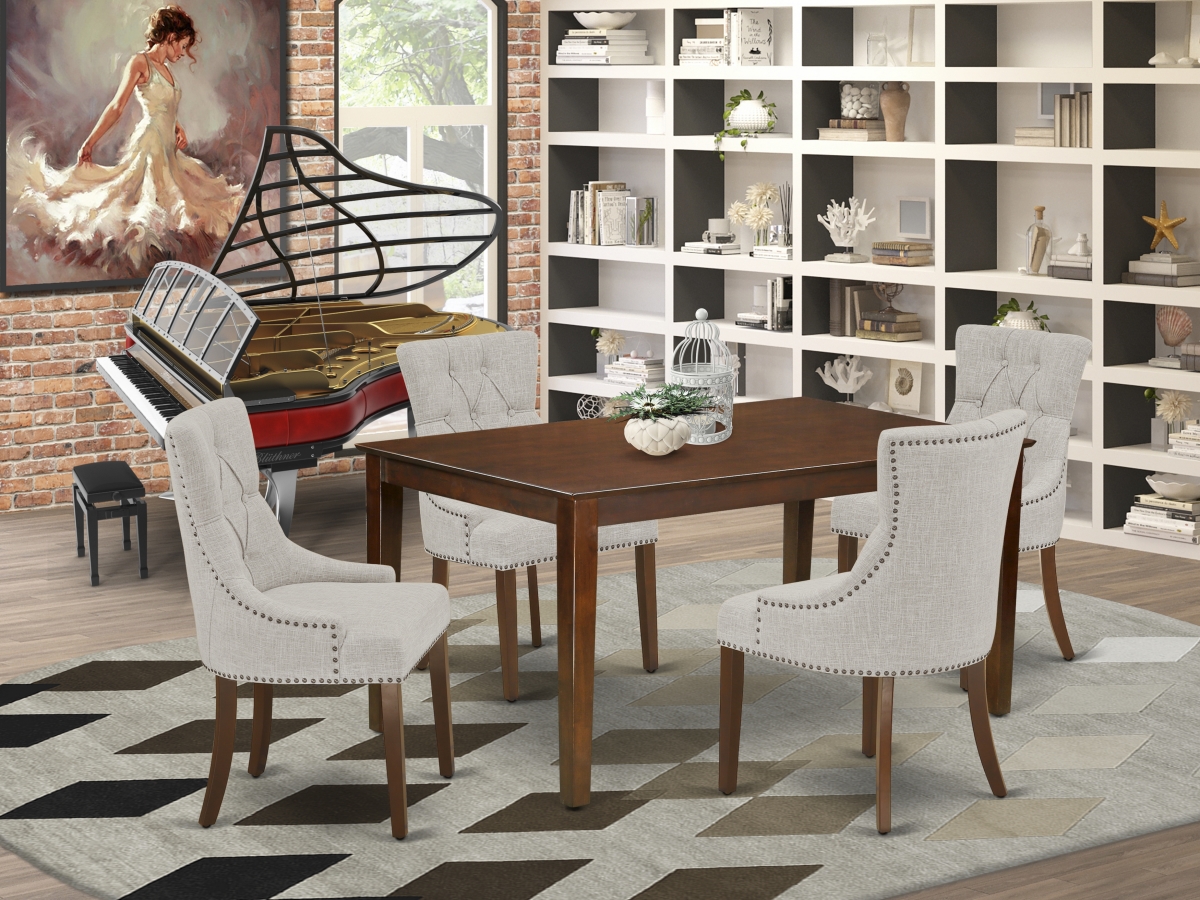 5 Piece Capri Dining Set - Mahogany & Doeskin
