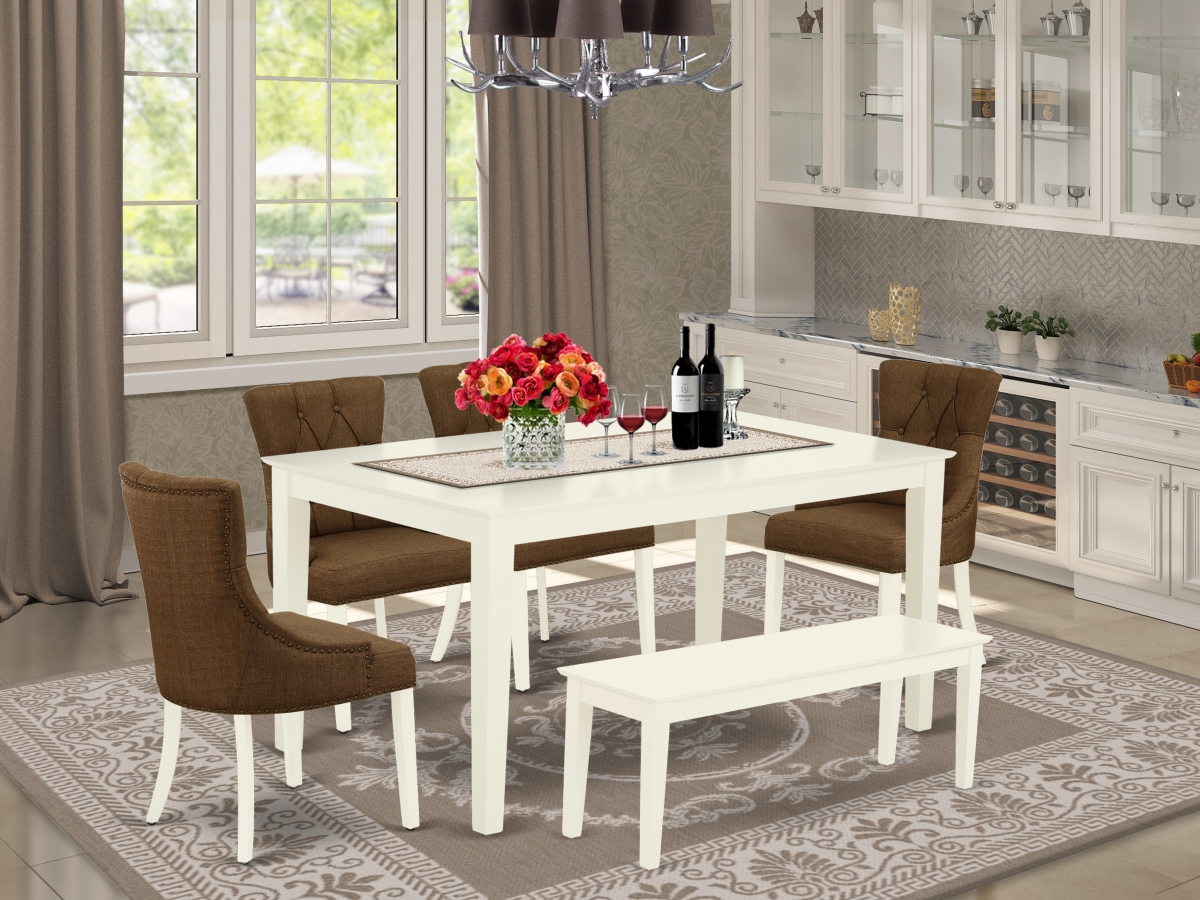6 Piece Capri Dining Set - Linen White