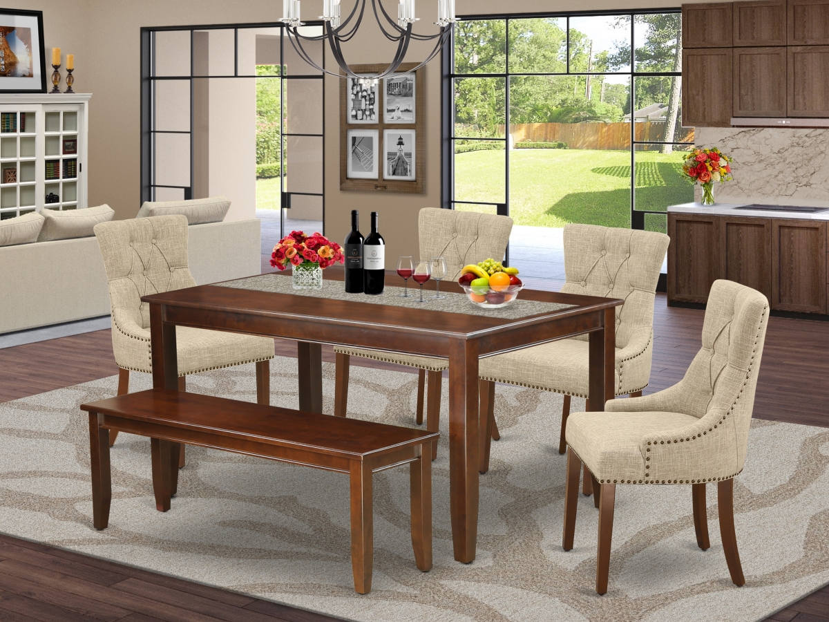 6 Piece Capri Dining Set - Mahogany