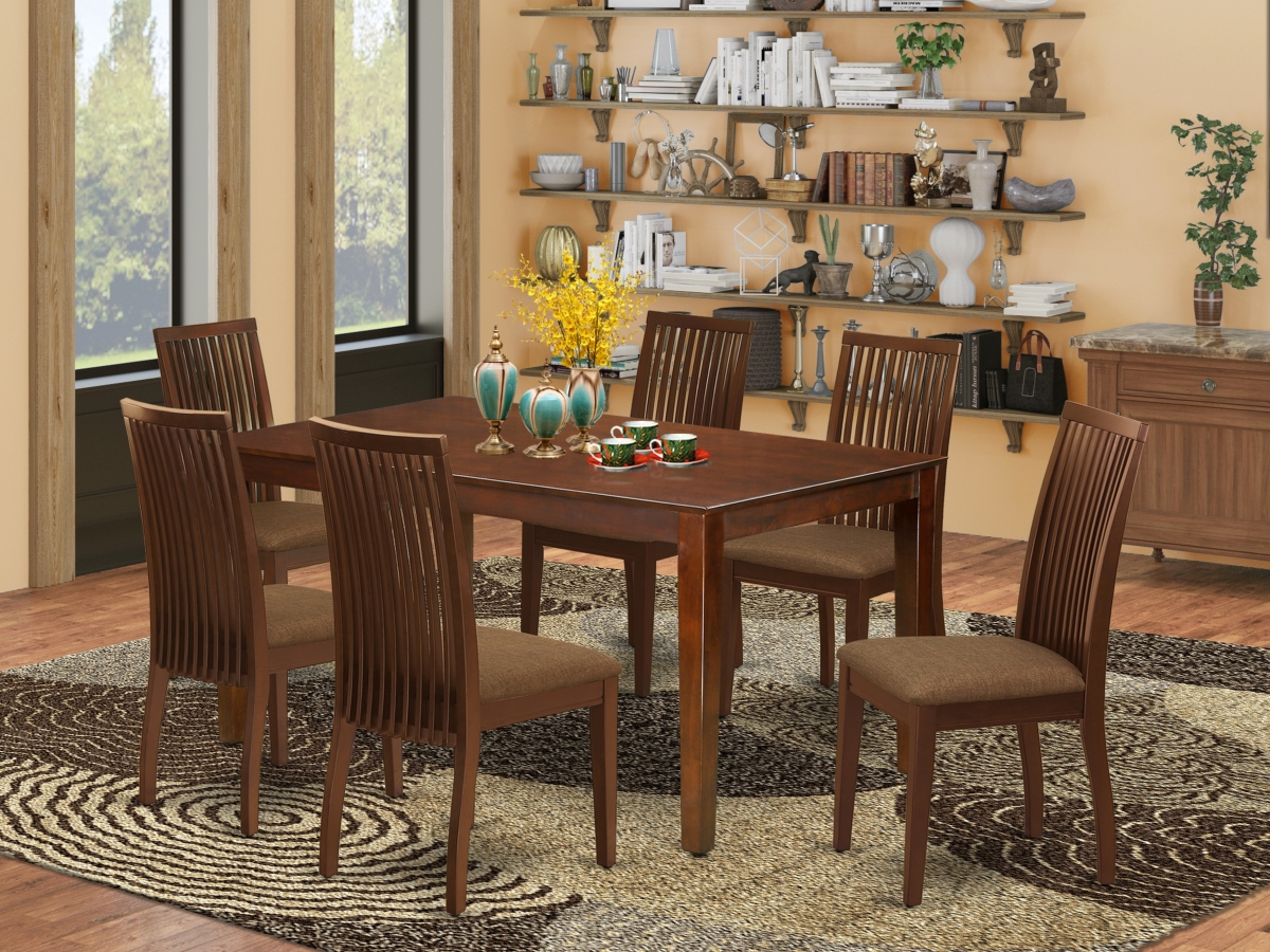 7 Piece Capri Dinette Set - Mahogany