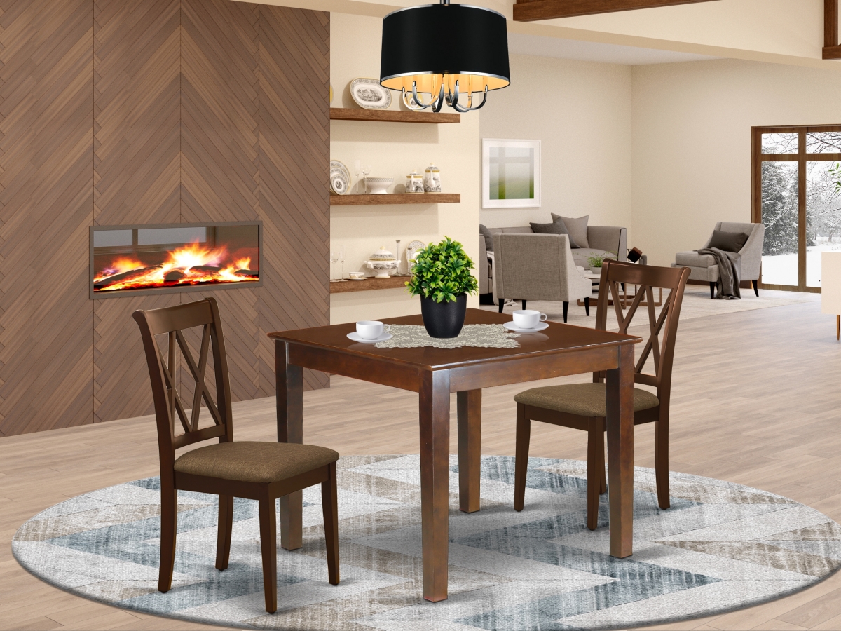 3 Piece Oxford Dinette Set - Mahogany