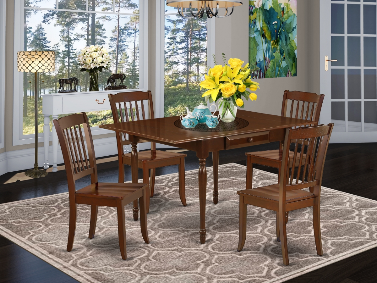 5 Piece Monza Kitchen Table Set - Mahogany