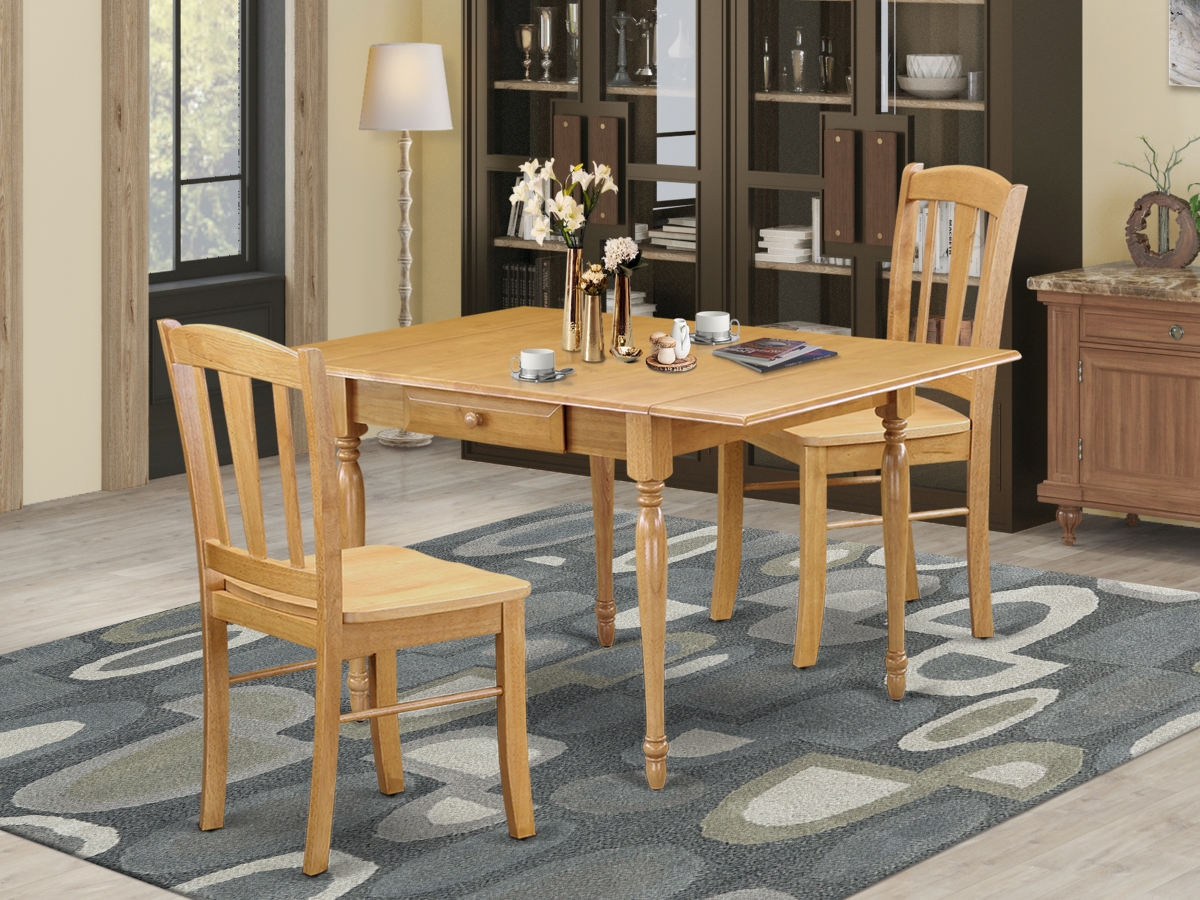 3 Piece Monza Dining Table Set - Oak