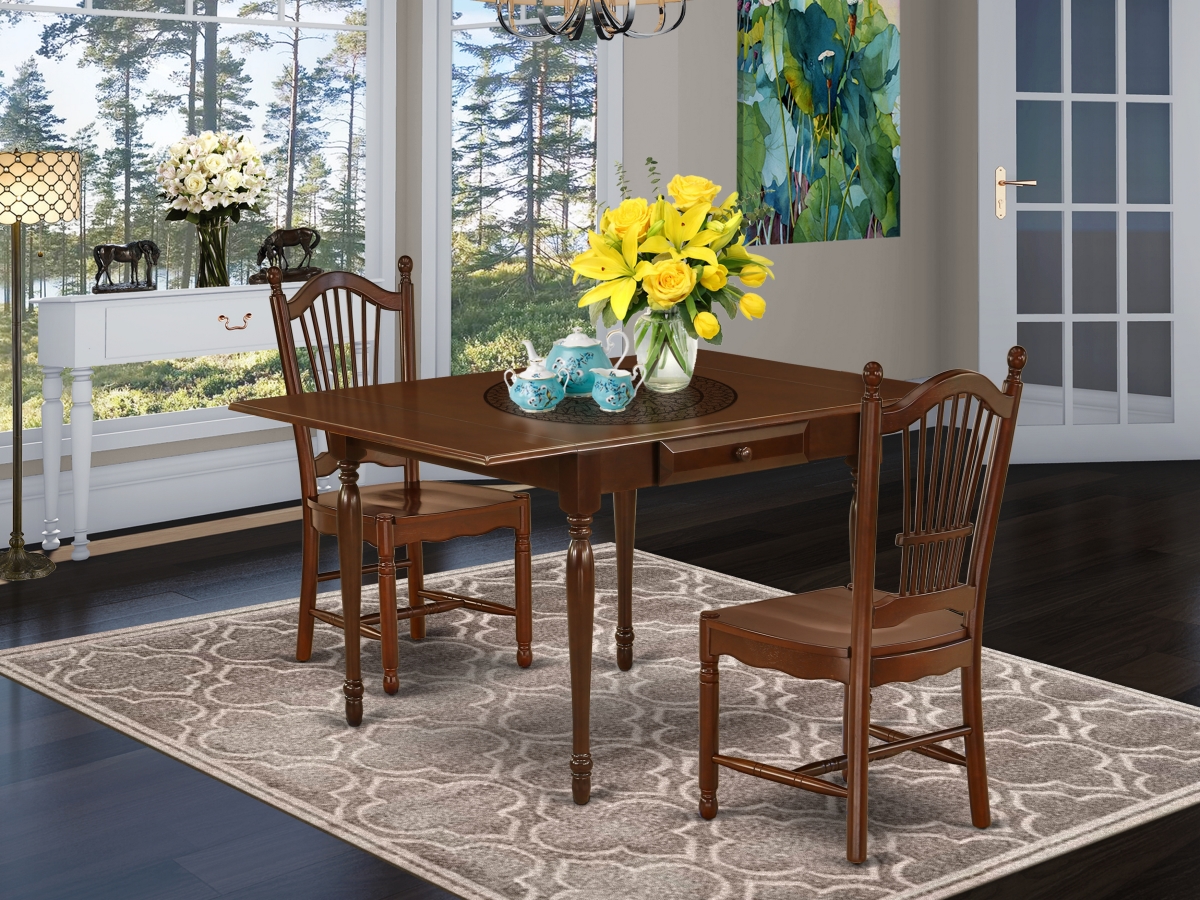 3 Piece Monza Dinette Set - Mahogany